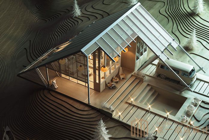 成都民宿度假酒店设计模型