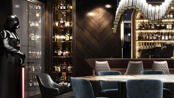 高贵时尚的餐厅一角