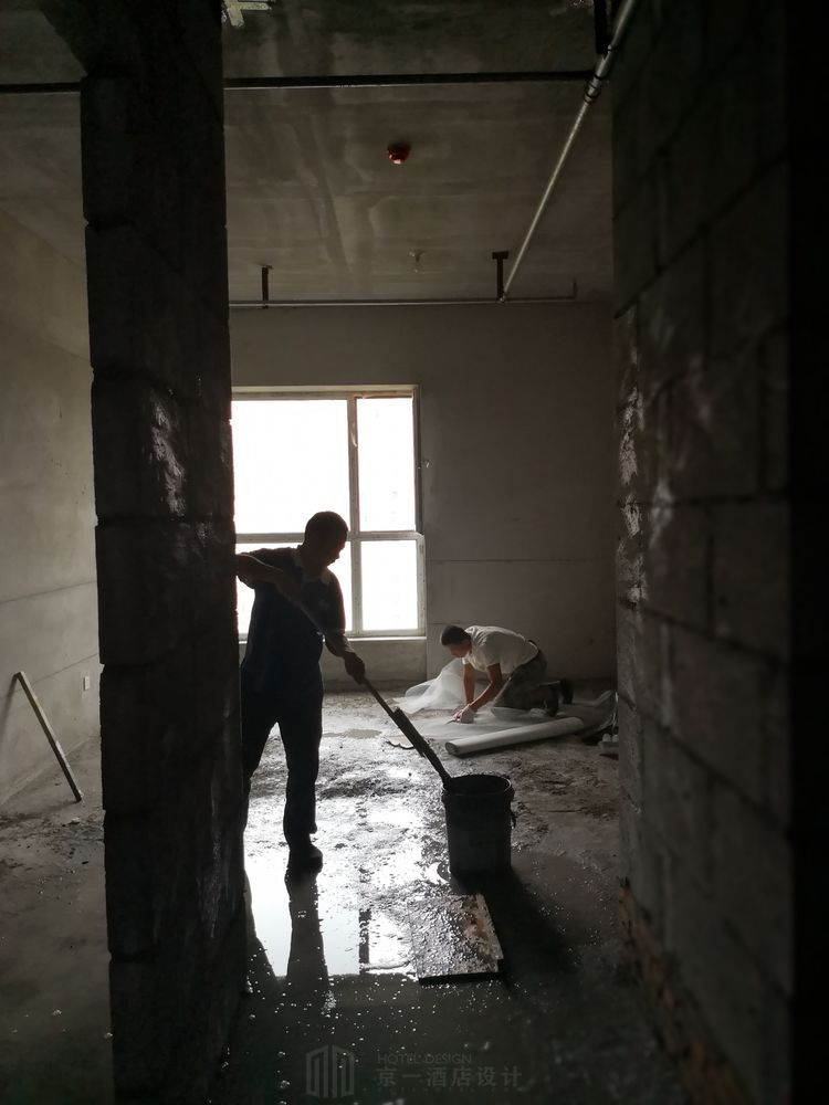 酒店套房装修施工现场图片